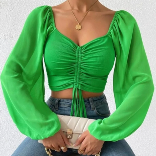 Womens Bell Sleeve Summer Top