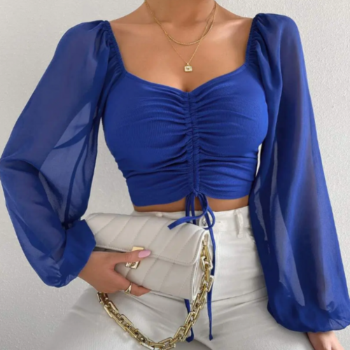 Womens Bell Sleeve Summer Top